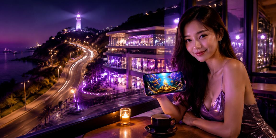 Người dùng truy cập casino trên điện thoại tại Vũng Tàu bên cốc cà phê buổi sáng